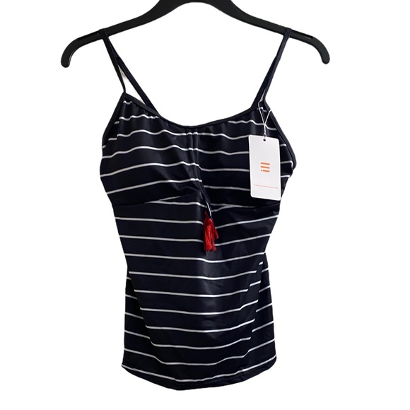 Selfiego tankini swim top size medium navy white - Picture 2 of 7